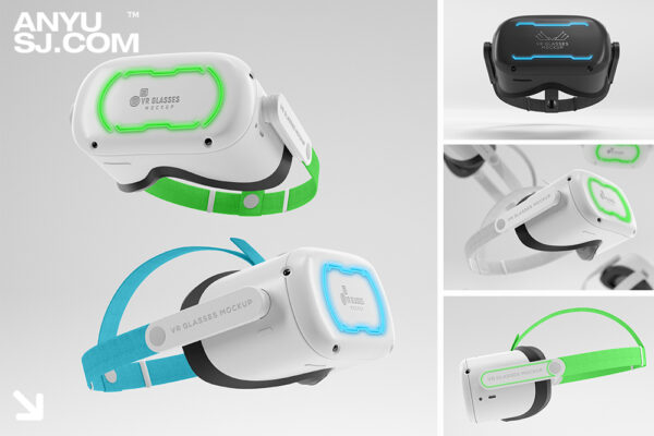 29款质感3D立体多角度VR眼镜PSD展示样机合集VR Glass Mockups