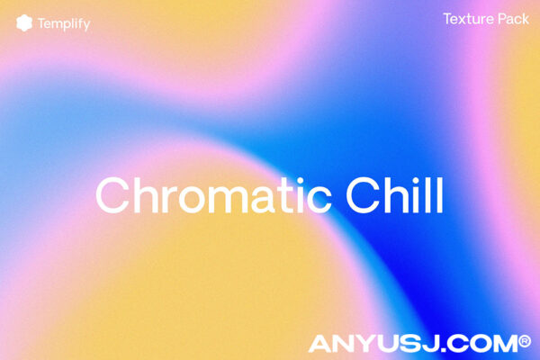 24款冷色调宁静弥散光渐变海报抽象背景底纹设计套装Chromatic Chill  Texture Background Pack-第4902期-