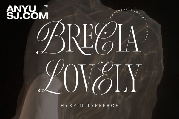 现代奢华优雅艺术花体杂志标题排版衬线字体Brecia Lovely-第5050期-