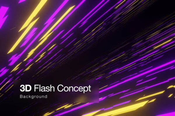 8款电竞游戏闪光闪电抽象背景设计3D Flash Lighting Concept Building Background
