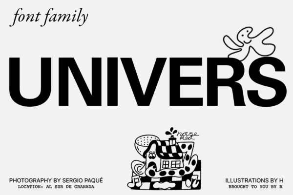 41款经典大牌字体Univers极简无衬线西文字体家族Univers Font Family-第4282期-