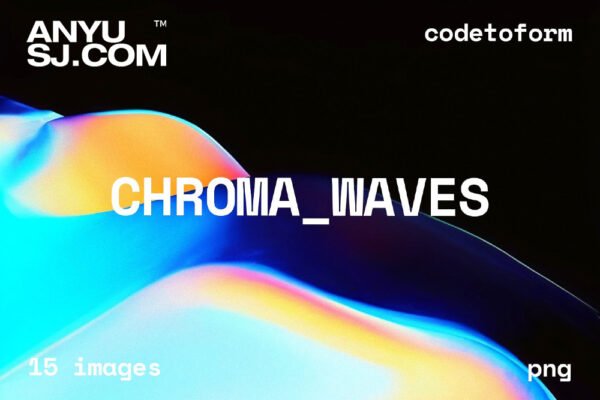 15款现代高级抽象高精度渐变弥散光波浪流动流体艺术背景图片壁纸桌面设计套装Chroma Waves Abstract Backgrounds-第5433期-