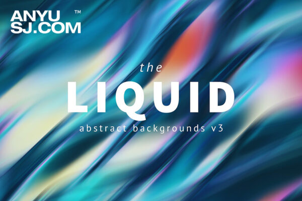 5款抽象渐变金属流体液体背景图片壁纸肌理设计套装Abstract Liquid Backgrounds Vol. 03