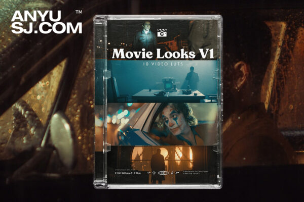10款电影大片复古胶片氛围感视频摄影LR照片滤镜调色Luts套装Cinegrams – Movie Looks V1 Video LUTs-第5546期-