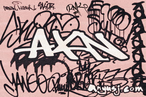 35+复古手绘嘻哈涂鸦笔迹标语图标标签AI矢量图形设计套装Graffiti Tags v.1-第5541期-