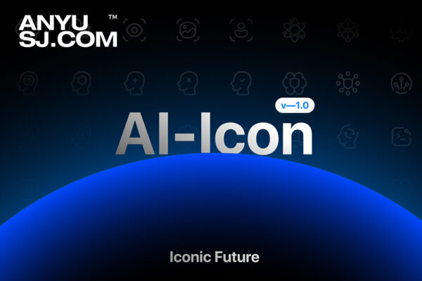 50款科技未来AI人工智能学习算法网络矢量图标logo徽标设计套装AI-Icon 🔥 v—1.0-第5707期-