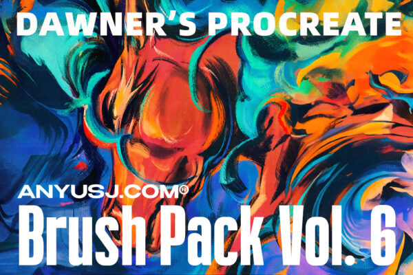 69款复古真实素描厚涂勾边纹理水彩纸张肌理Procreate绘画笔刷套装Dawner’s Procreate Brush Pack Vol. 6-第5726期-