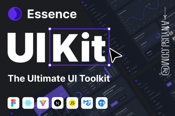 200+现代时尚极简网站网页页面布局代码库UI设计套件Essence – UI kit-第5934期-