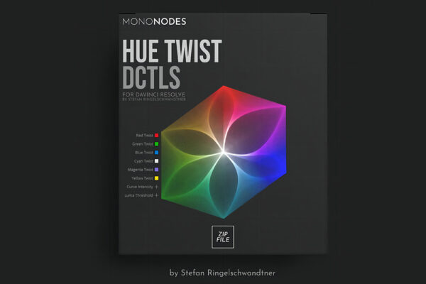 达芬奇复古胶片模拟色调扭曲DCTL节点预设色彩分级工具预设套装Mononodes – HUE TWIST DCTLS-第5906期-
