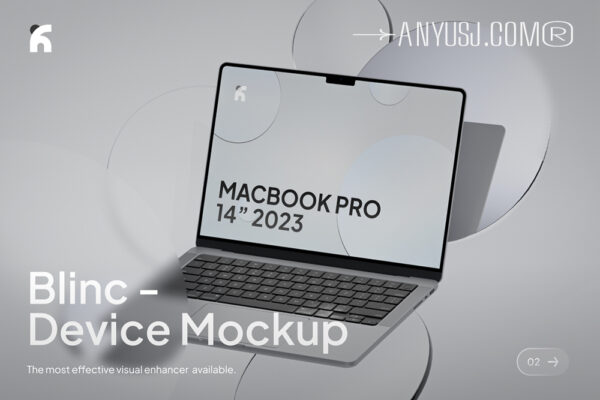 2款现代极简精致灰色玻璃MacBook Pro苹果笔记本Blinc – Macbook Pro Gray Mockups