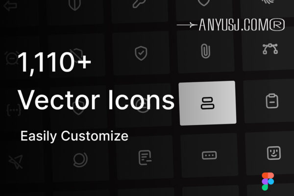 1100+多类别极简现代箭头图表开发教育文件金融和电子商务地图和旅行布局设计时间用户天气Icon图标logo徽标矢量套装Icon System | 1,100+ Icons Easily Customize-第6080期-