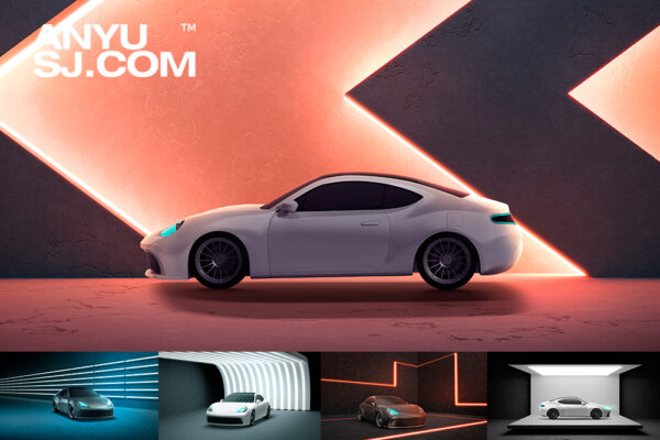 15款科技新能源汽车智能电车广告宣传未来视觉海报PSD排版设计源文件-第6341期-