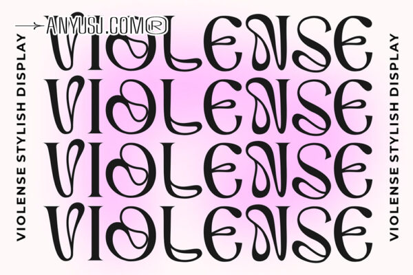 现代优雅独特连笔标题排版衬线艺术英文字体Violense – Stylish Display Font