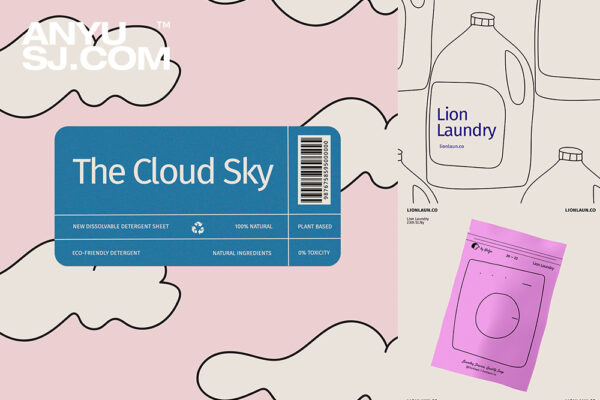 13款极简家庭洗衣服务INS小红书社交媒体海报排版PSD模板套装Laundry service template design-第6465期-