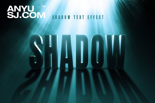 5款3D立体科幻电影大片标题海报文本PSD特效样机Cinematic Shadow Text Effect