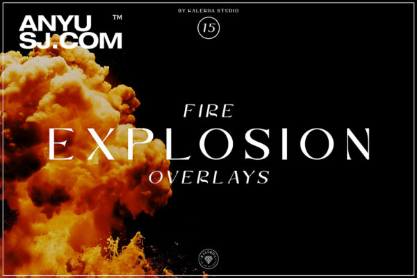 15款真实火焰燃烧爆炸背景肌理叠加图片Fire Explosion Overlays