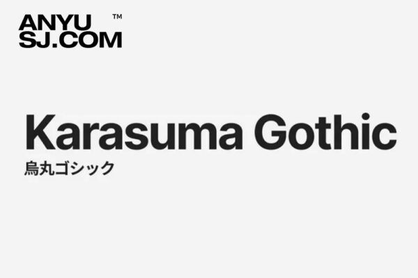 12款可商用极简现代无衬线排版印刷标题英文字体家族Karasuma Gothic Font