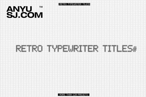 复古趣味像素打字机效果文本标题视频动画AE/FCPX/PR/达芬奇预设模板合集Retro Typewriter Titles-第6513期-