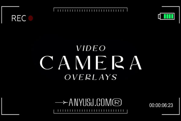 15款摄影摄像机电影Video录像带边框取景器取景框叠加JPG背景设计套装Video Camera Overlays