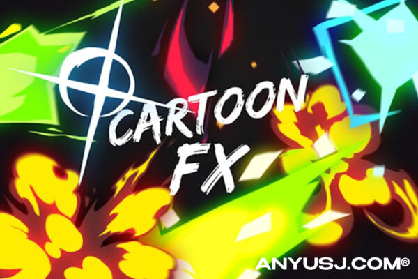 24款趣味卡通风格动画视频元素AE/PR/FCPX模板设计素材套装Cartoon FX-第6874期-