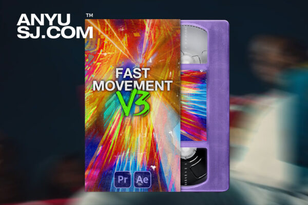 35款视频快速运动模糊快节奏转场过渡AR/PR预设素材FAST MOVEMENT FX V3-第6801期-