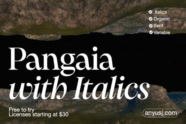 10款传统优雅自然有机极简主义海报排版标题西文衬线字体家族Pangaia by Pangram Pangram-第6845期-