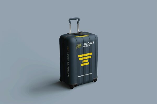 极简旅行箱手推箱行李箱拉杆箱PSD外观设计展示样机Travel Suitcase Mockup