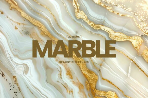 20款现代高档金箔大理石纹理肌理背景图片设计套装20 White Marble Gold Textures