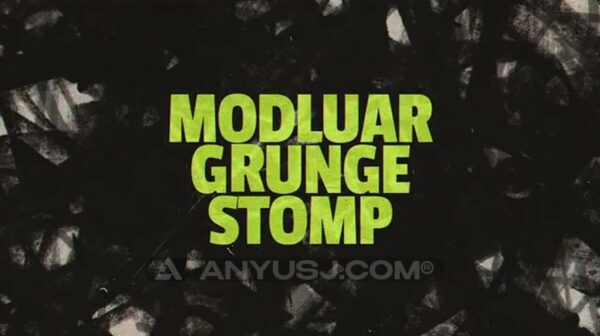 10款复古印刷涂鸦打印纸张肌理动态视频标题特效AE模板Modular Grunge Stomp Titles-第6834期-