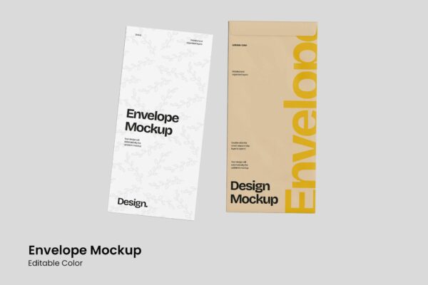 极简长方形信封信件邀请函PSD样机Envelope Mockup