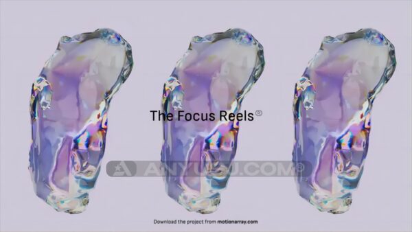 3D立体科幻透明水晶玻璃石头视频开场简介动画排版AE模板The Focus 3D Reels-第6963期-
