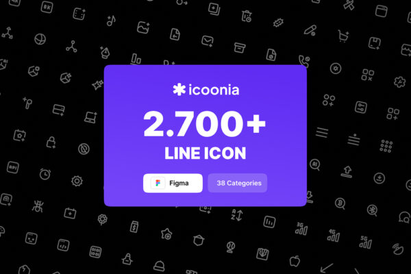 2700款极简现代多功能多类别UI图标logo徽标icon矢量设计套装+Icoonia – 2.700+ Vector Icon Solid Style-第7388期-