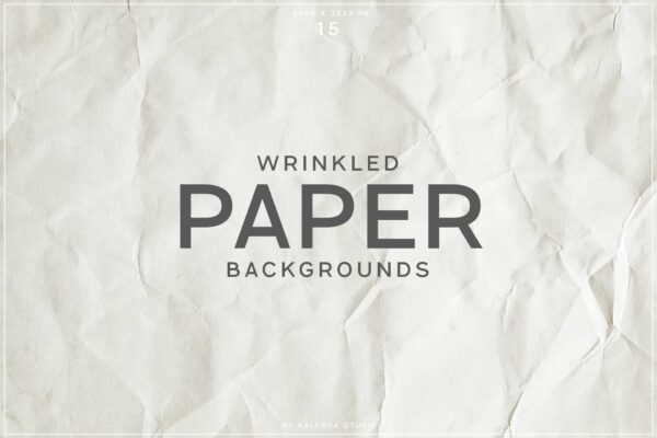 15款复古褶皱白色纸张肌理纹理JPG背景图片Wrinkled White Paper Backgrounds