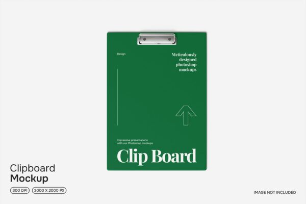 极简文创笔记文件夹剪贴板PSD样机Clipboard Mockup