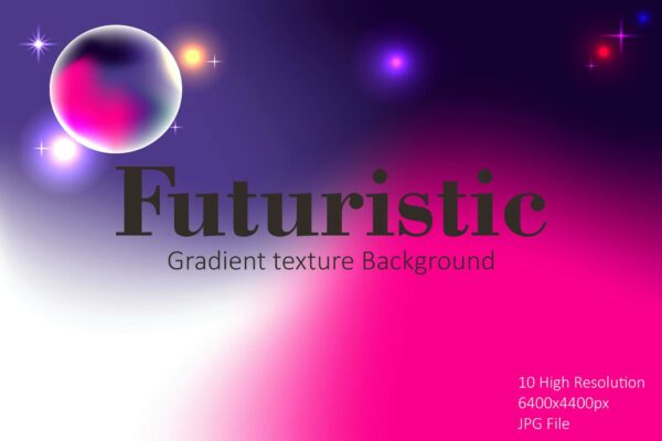 10款现代抽象艺术渐变弥散光背景壁纸图片设计套装Futuristic Gradient texture Background