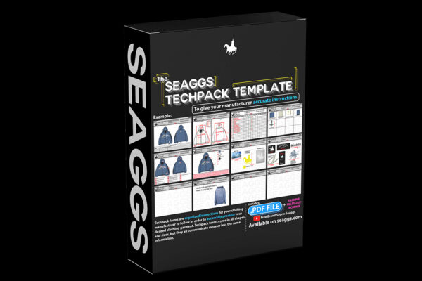 服装设计打版细节技术说明矢量PDF设计VI品牌手册模板Seaggs Techpack Template