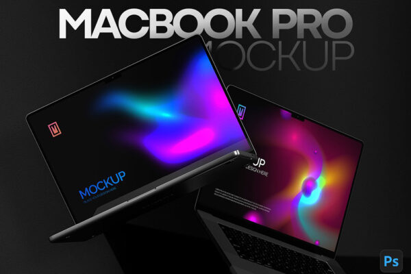 18款现代工业风MacBook笔记本电脑UI屏幕界面设计展示PSD样机套装18 Macbook Pro Mockups-第7706期-