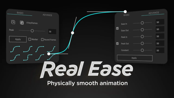 【AE脚本】流畅平滑关键帧曲线缓入缓出动画脚本插件 Real Ease v1.0 汉化版Real Ease v1-第7709期-