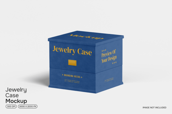 极简高档珠宝首饰包装盒礼品盒PSD样机Jewelry Case Mockup