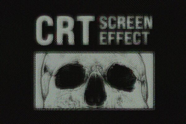 复古未来CRT颗粒屏幕监视器像素PSD特效样机CRT Screen Monitor Effect-第7815期-