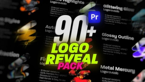 90+现代动态3D徽标logo图标设计展示片头片尾PR视频预设模板套装90 Premium Logo Reveals Pack For Premiere Pro Elegant, Shiny, Gold, Fire, Luxury, Glossy ,Award-第7639期-