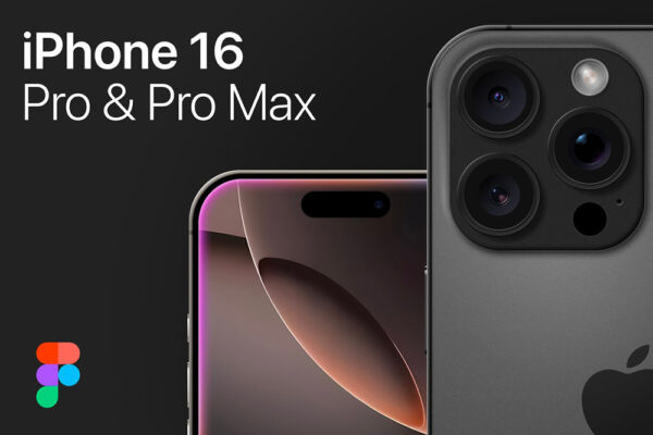 极简iPhone 16 Pro四色苹果智能手机UI界面APP设计展示Figma样机iPhone 16 Pro & Pro Max Figma mockups-第7890期-