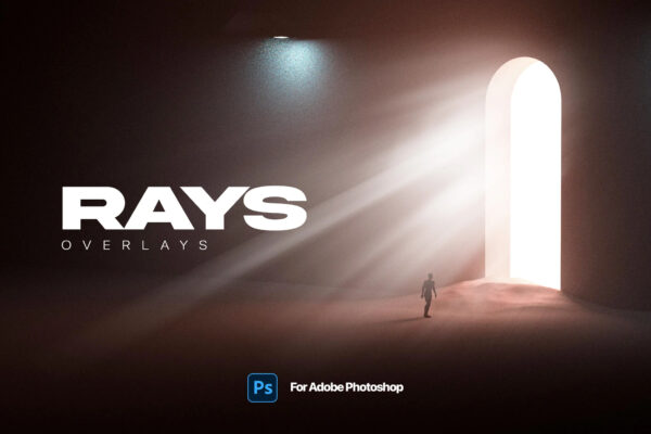 21款逼真丁达尔光线光晕光影叠加肌理纹理图片Rays – Realistic Overlays for Photoshop