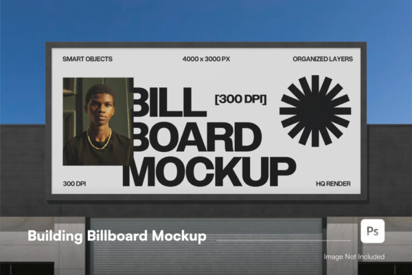 户外巨型广告牌banner横幅海报设计展示PSD样机Billboard Mockup