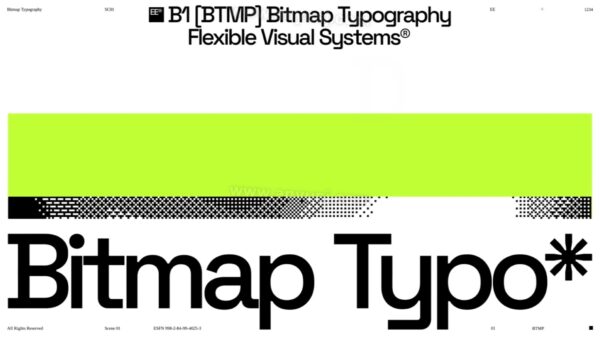 现代3D几何位图像素艺术视频标题排版片头AE设计模板Bitmap Typography-第8413期-