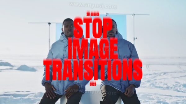 20款复古撕纸毛边定格相框视频转场过渡PR/FCPX预设模板套装Stop Image Transitions-第8505期-