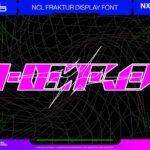 未来主义y2k赛博机甲朋克衬线西文logo徽标装饰英文字体Fraktur – Futuristic Cyberpunk Y2K Mecha Font-第8217期-