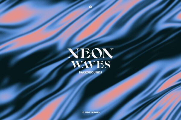 现代霓虹渐变弥散光流体波浪液体背景图片JPG壁纸设计套装Neon Waves Backgrounds