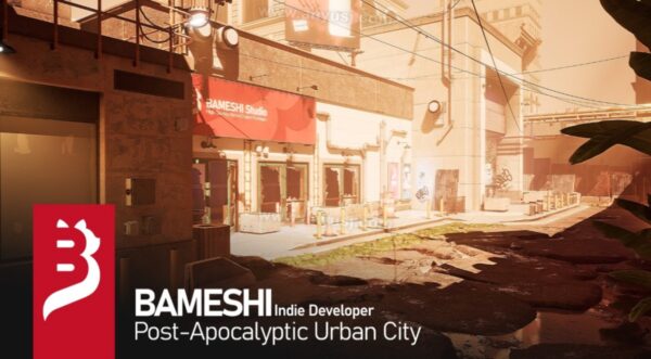 后现代启示录末日风格城市都市街道建筑UE4模型套装Post-Apocalyptic Urban City [UASSET, UMAP]-第8914期-