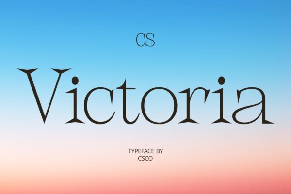 现代优雅尖锐精致logo标题排版衬线西文英文字体Victoria — Modern Font